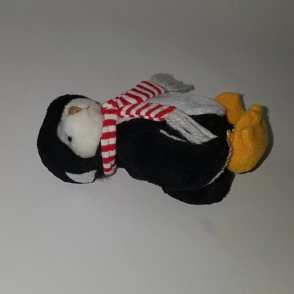 VTG GANZ 1995 Wee Bear Village White Teddy Bear Plush Penguin Costume Small 5